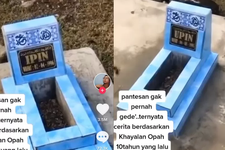 Kuburan Ipin Upin Meninggal Viral di TikTok dan Twitter Menjadi Perdebatan Netizen, Cek Disini/Tangkapan Layar TikTok @ABI_ALONK_3110 /
