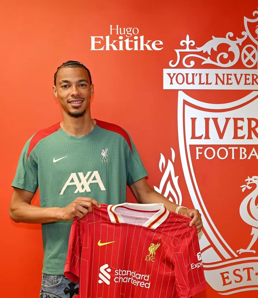Hugo Ekitike resmi diperkenalkan sebagai rekrutan baru Liverpool musim panas 2025. (Foto: Instagram @liverpoolfc)