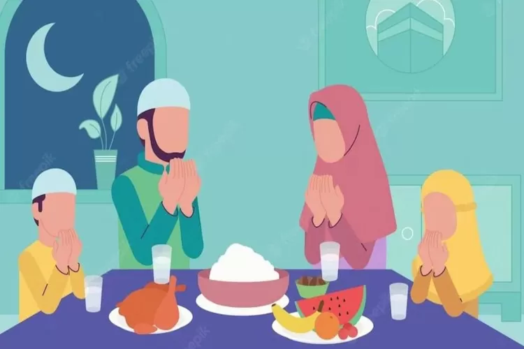 Ilustrasi 7 tips puasa Ramadhan tenang dan lancar ( freepik)