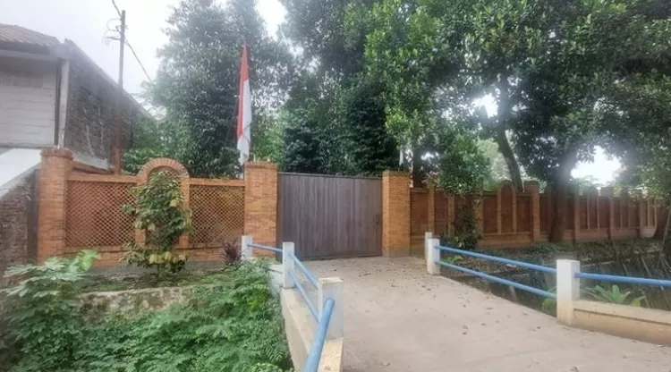 Rumah mewah yang diduga milik Panji Gumilang, pimpinan Ponpes AL Zaytun di Depok.