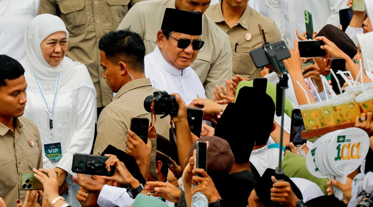 Presiden Prabowo Subianto hadir dalam puncak peringatan satu abad NU dalam rangkaian Mujahadah Kubro di Stadion Gajayana, Kota Malang, Minggu (8/2/2026). (Ist).