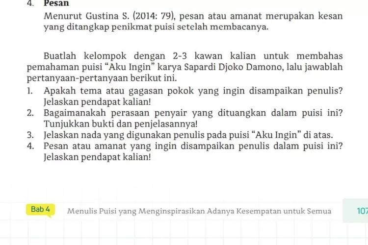 Kunci Jawaban Bahasa Indonesia Cerdas Cergas Kelas 11 Bab 4 Halaman 107 ...