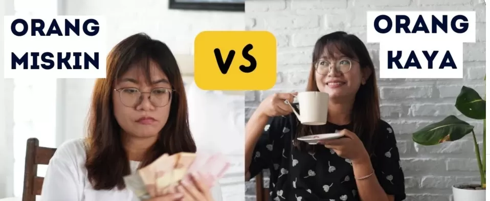 Ilustrasi pola hidup miskin vs kaya (Youtube @Agirlandminimalis)