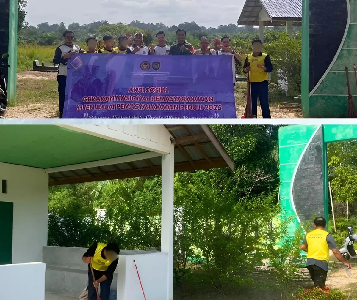 Petugas Bapas Muara Teweh Saat Kegiatan Aksi Sosial