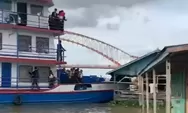 Rumah warga di tepian sungai Musi diseruduk Kapal Pariwisata, akibat mesin mati dan angin kencang