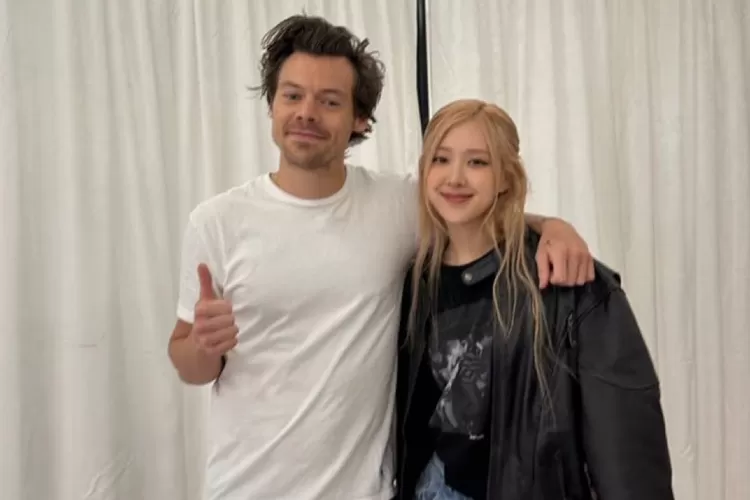 Nonton konser Harry Styles di Korea, Rose BLACKPINKpamer foto bareng (Instagram @roses_are_rosie)