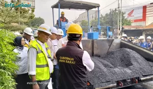 Jelang Arus mudik, Pemkab Bekasi Kebut Perbaikan Jalan Inspeksi Kalimalang