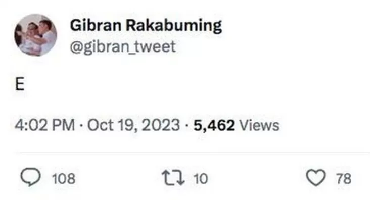 Cuitan Gribran yang hanya satu huruf 'E'