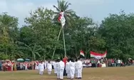 Pelatih Paskibraka Terjatuh Waktu Perbaiki Tali Bendera Saat Upacara HUT RI ke 78 di Lampung Selatan