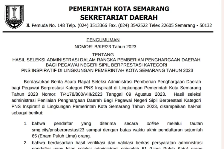 SELAMAT! Inilah Nama-Nama Yang Lulus Seleksi Administrasi PNS ...