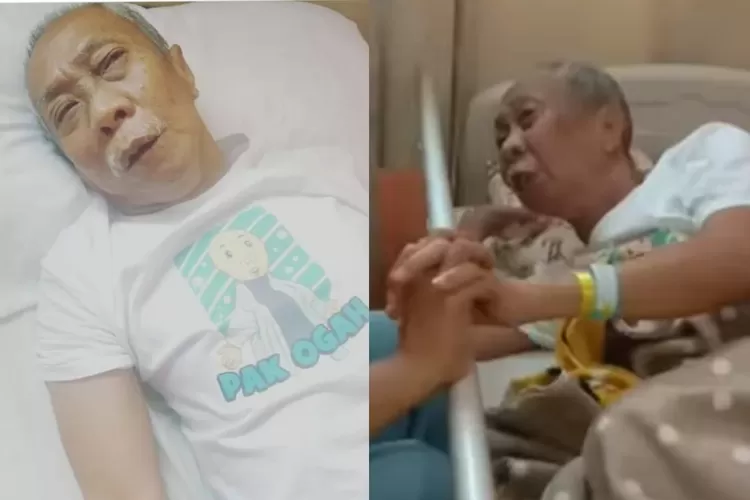 Abdul Hamid atau Pak Ogah terbaring di ranjang. (Kolase Instagram @pakogah_real)