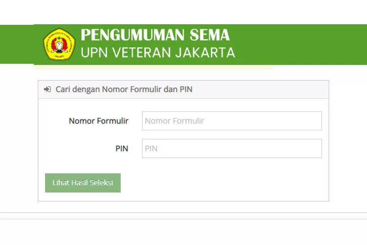 Pengumuman Sema Upnvj 2025