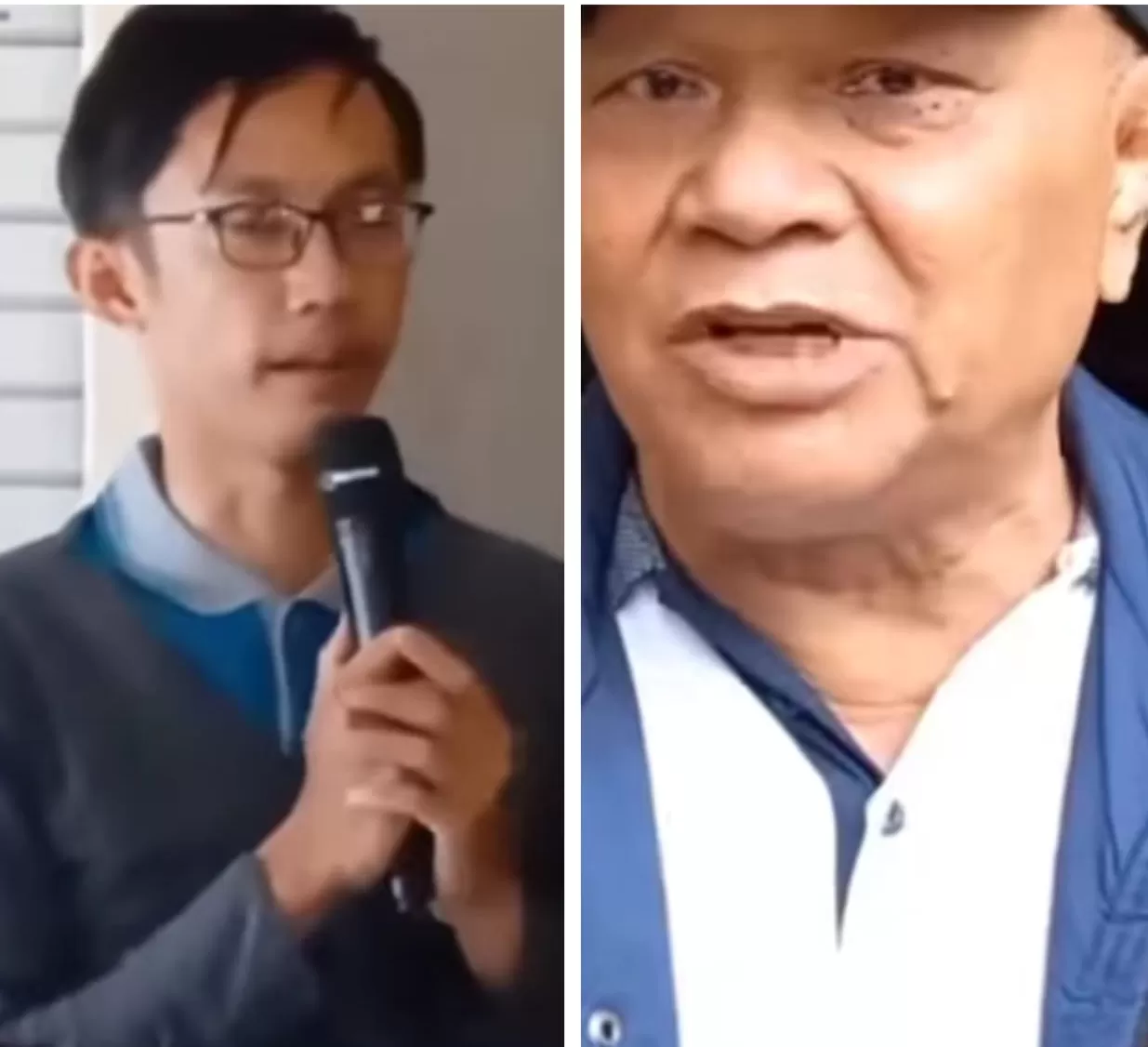 Gambar kiri Hendra calon pengantin tragedi flare, kanan kuasa hukum Mustadji (Instagram/duta_gibah)