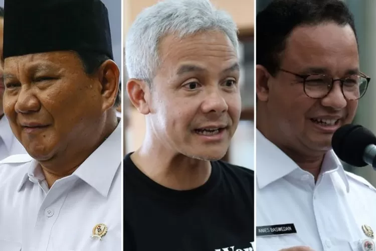 Kolase Foto Prabowo, Ganjar dan Anies. (Foto: Kilat)