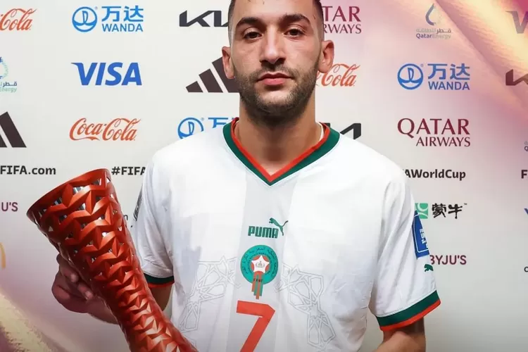 Hakim Ziyech Tampil Memukau di Laga Belgia vs Maroko, si Juru Gedor Raih Man oh the Match (Instagram @equipedumaroc)