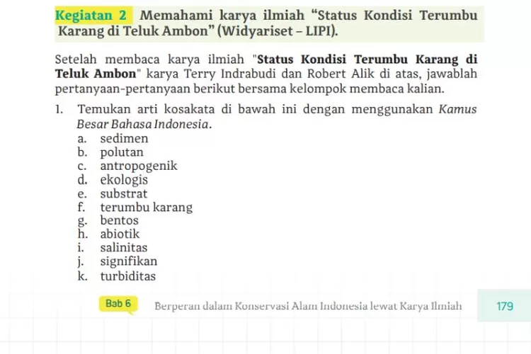 Kunci Jawaban Bahasa Indonesia Cerdas Cergas Kelas 11 Bab 6 Halaman 179 ...