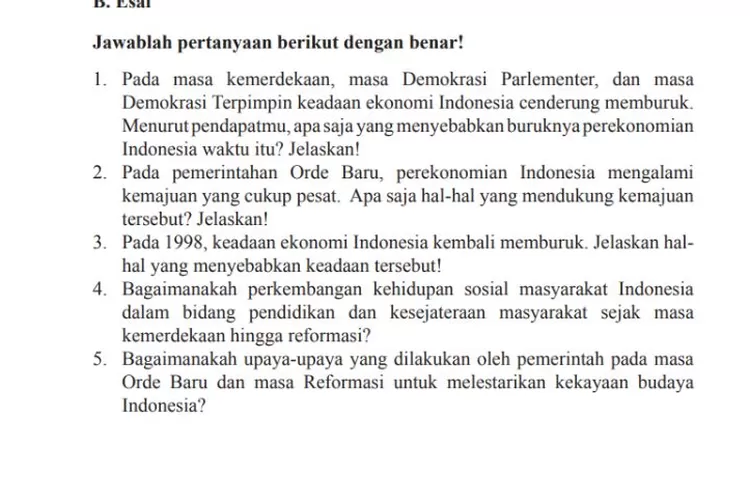 Kunci Jawaban IPS K13 Kelas 9 Bab 4 Halaman 285: Uji Kompetensi Bagian ...