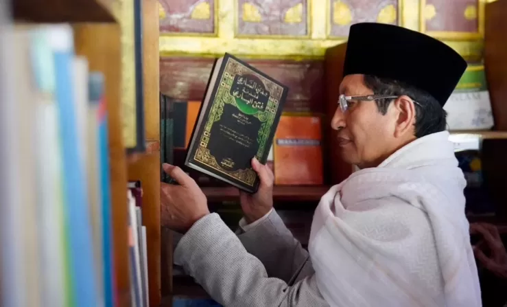 Menag Meresmikan Pojok Baca Nadliyin di Cilacap, Minggu (3/8/2025)