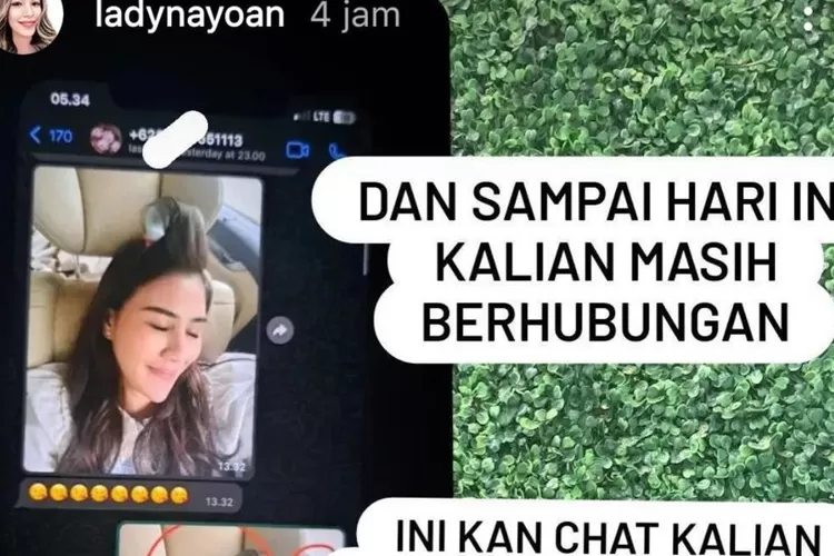 Syahnaz Sadiqah selingkuh? bukti chat via aplikasi ojol. (Instagram/ladynayoan)