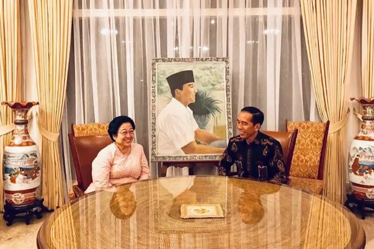  Pertemuan Presiden Joko Widodo dengan Ketua Umum PDIP Megawati Soekarnoputri di Istana Batu Tulis, Bogor, Selasa (12/6/2018).