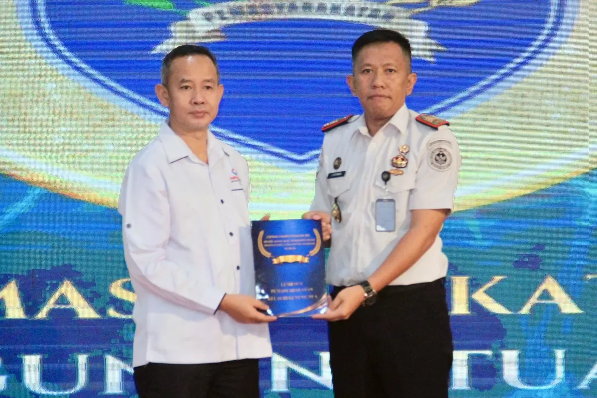 Kalapas Gunungtua di Kegiatan Penyampaian Hasil Penilaian/Opini Ombudsman RI