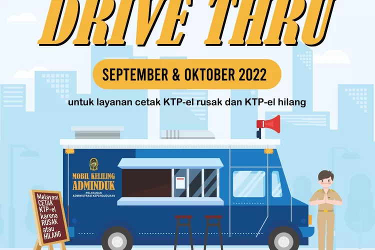 Jadwal pelayanan drive thru cetak E-KTP rusak dan hilang selama bulan September dan Oktober 2022 di Kota Yogyakarta. (jogjakota.go.id)