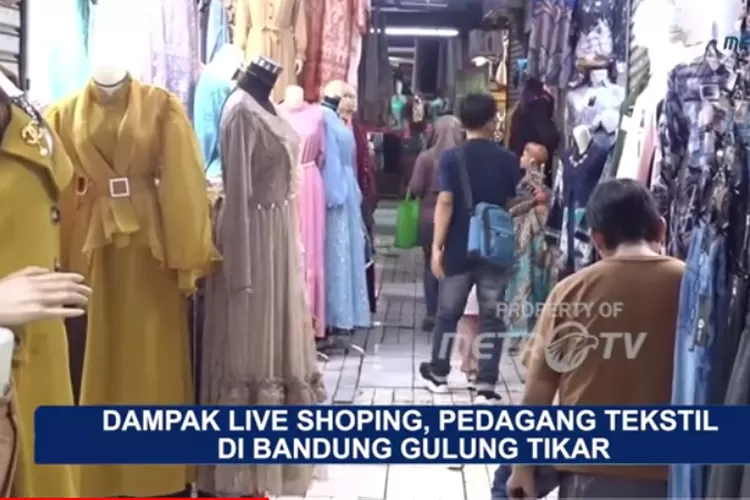 Pasar Tanah Abang Jakarta sepi, serupa dengan pasar Andir Bandung yang juga sepi dan jual 1 barang pun susah (Tangkap layar Youtube Metro TV)