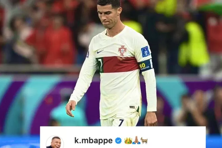 Cristiano Ronaldo saat kalah dari Maroko (Twitter )