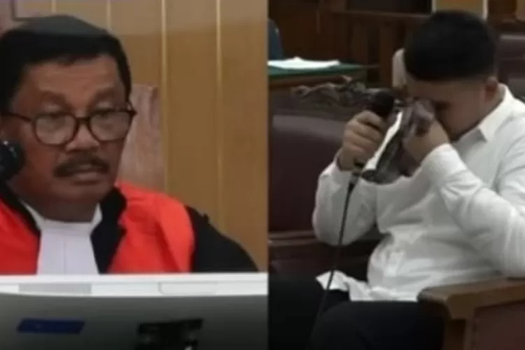 Shane Lukas (terdakwa) menangis ketika hakim menanyakan tentang hasil rekaman penganiayaan yang dilakukan Mario Dandy.