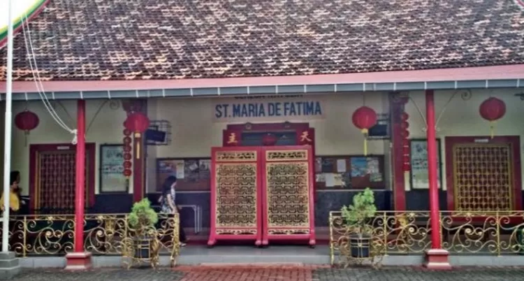 Gereja Santa Maria de Fatima di kawasan Pecinan, Glodok, Jakarta Barat, menjadi salah satu gereja tua dengan arsitek terbaik di Jakarta