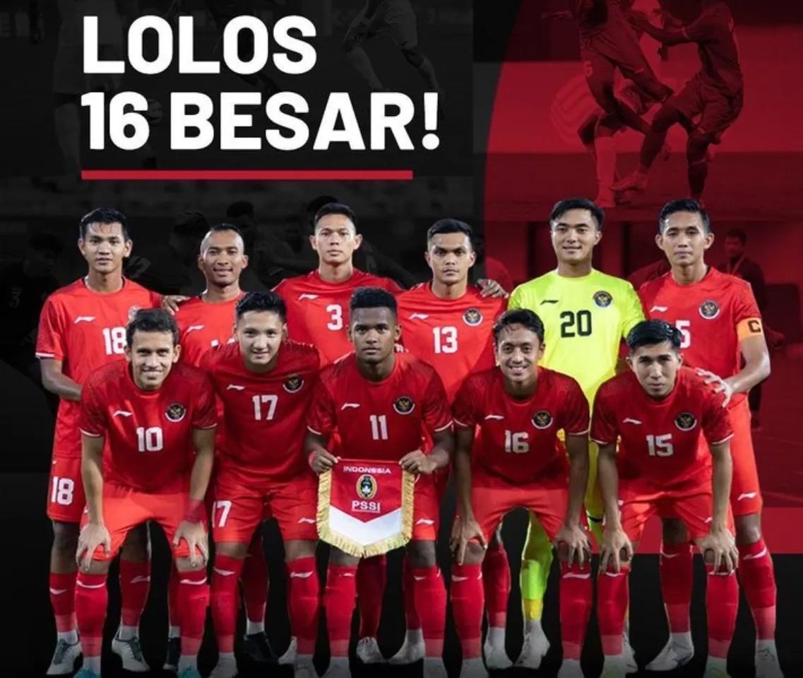 Timnas U-24 lolos 16 besar (Tangkapan layar akun instagram bolanusantara)