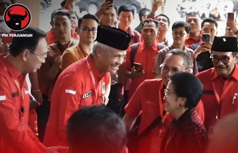 Ketua Umum PDI Perjuangan, Megawati Soekarnoputri, menghadiri Bimtek Legislator PDI Perjuangan yang digelar di Bali Beach Convention Center, Denpasar, pada Rabu, 30 Juli 2025.