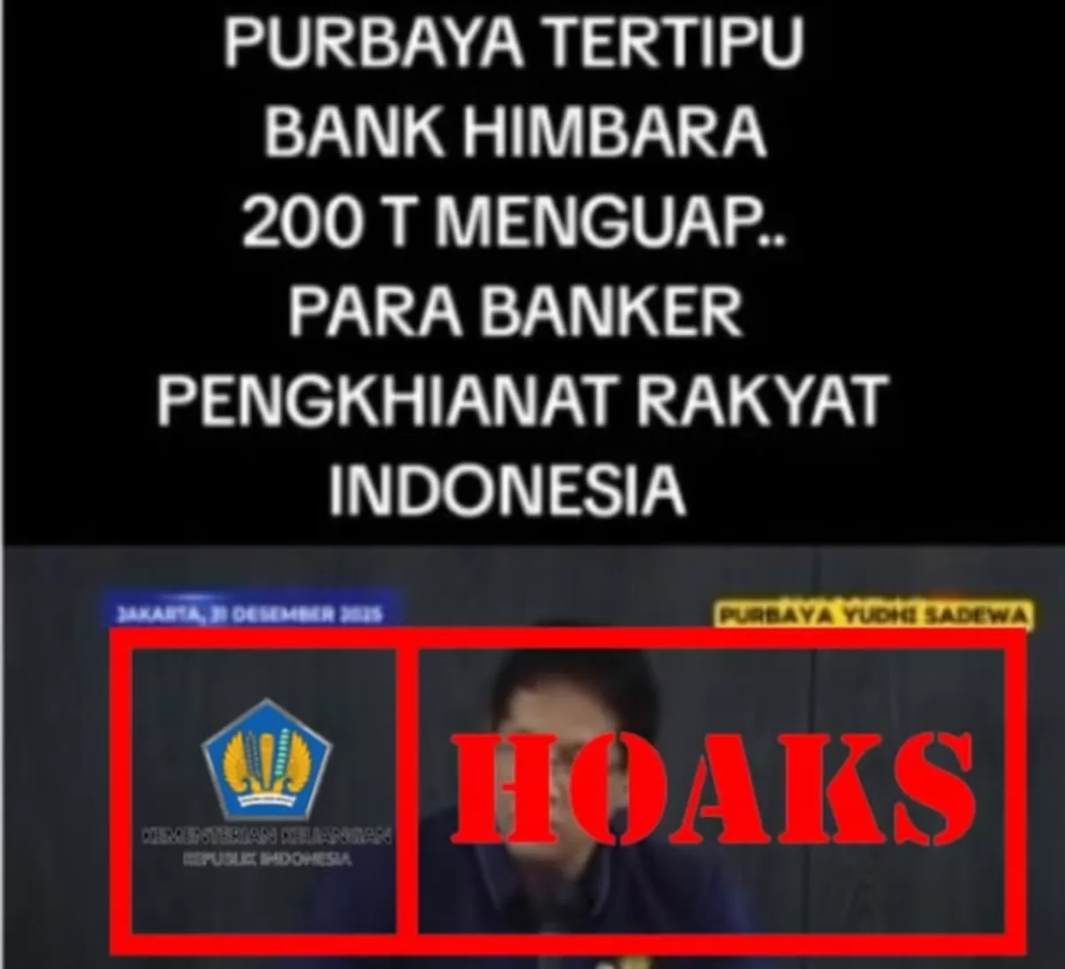 Hoaks Purbaya Yudhi Sadewa (Instagram @ppid.kemenkeu)