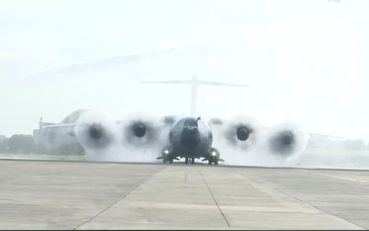 Airbus A400M, pesawat angkut berat Indonesia tiba di Lanud Halim Perdanakusuma pada Senin, 3 November 2025.