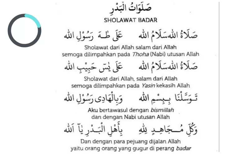 Bacaan Sholawat Badar Versi Arab Dan Latin Yang Disertai Artinya ...