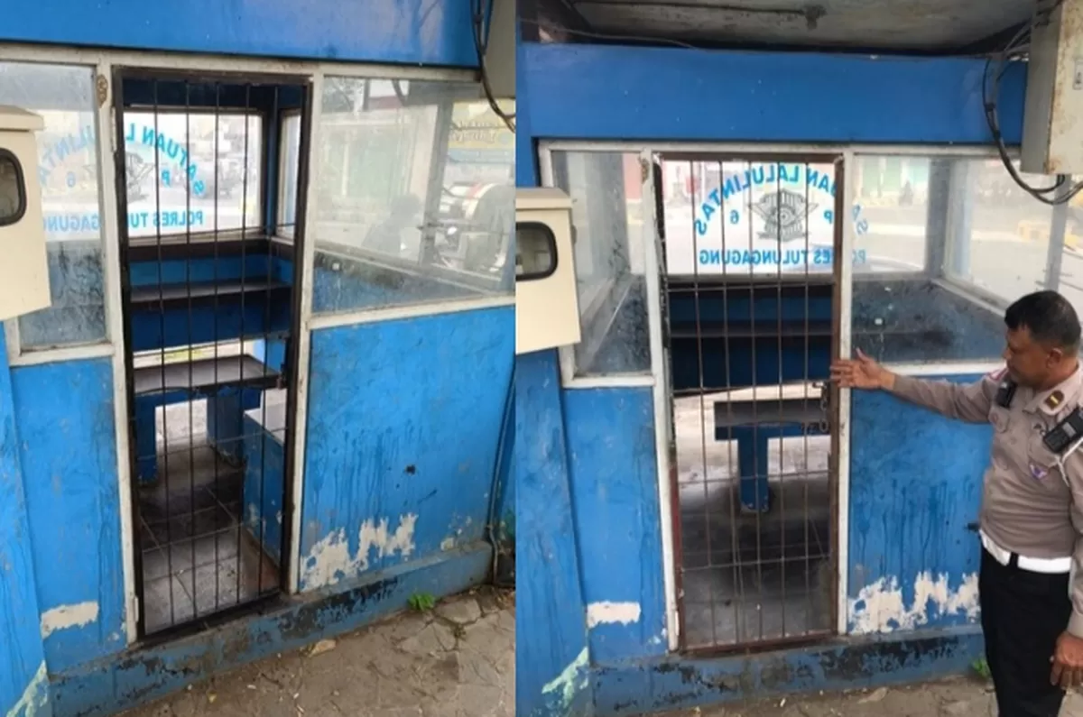 Pos Polisi Kemuning di Tulungagung yang viral jadi tempat dugaan asusila (Polres Tulungagung) 
