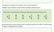 Materi 'Mengurutkan Bilangan Pecahan', Kunci Jawaban Tema 2 Kelas 6 SD Halaman 15