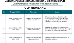 PLN Rembang Umumkan Jadwal Pemeliharaan Listrik 7–10 Oktober, Ini Daftar Wilayah Terdampak