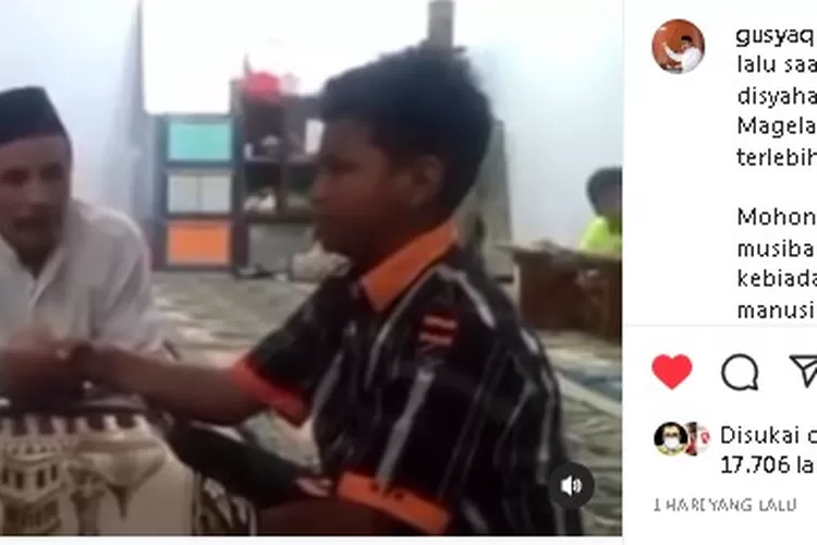 Momen haru saat David mengucapkan dua kalimat Syahadat diunggah di akun Isntagram Menag Gus Yaqut