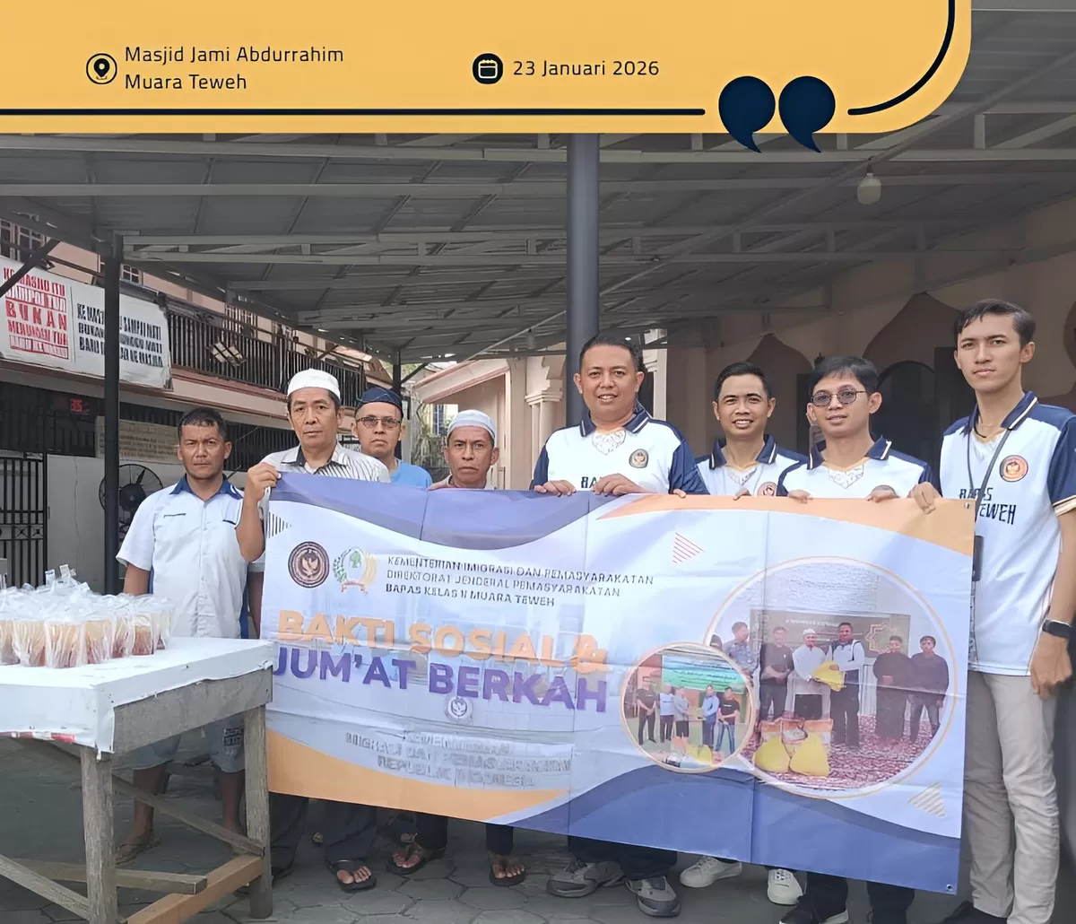 Kabapas Muara Teweh dan Jajaran Saat Kegiatan Bakti Sosial