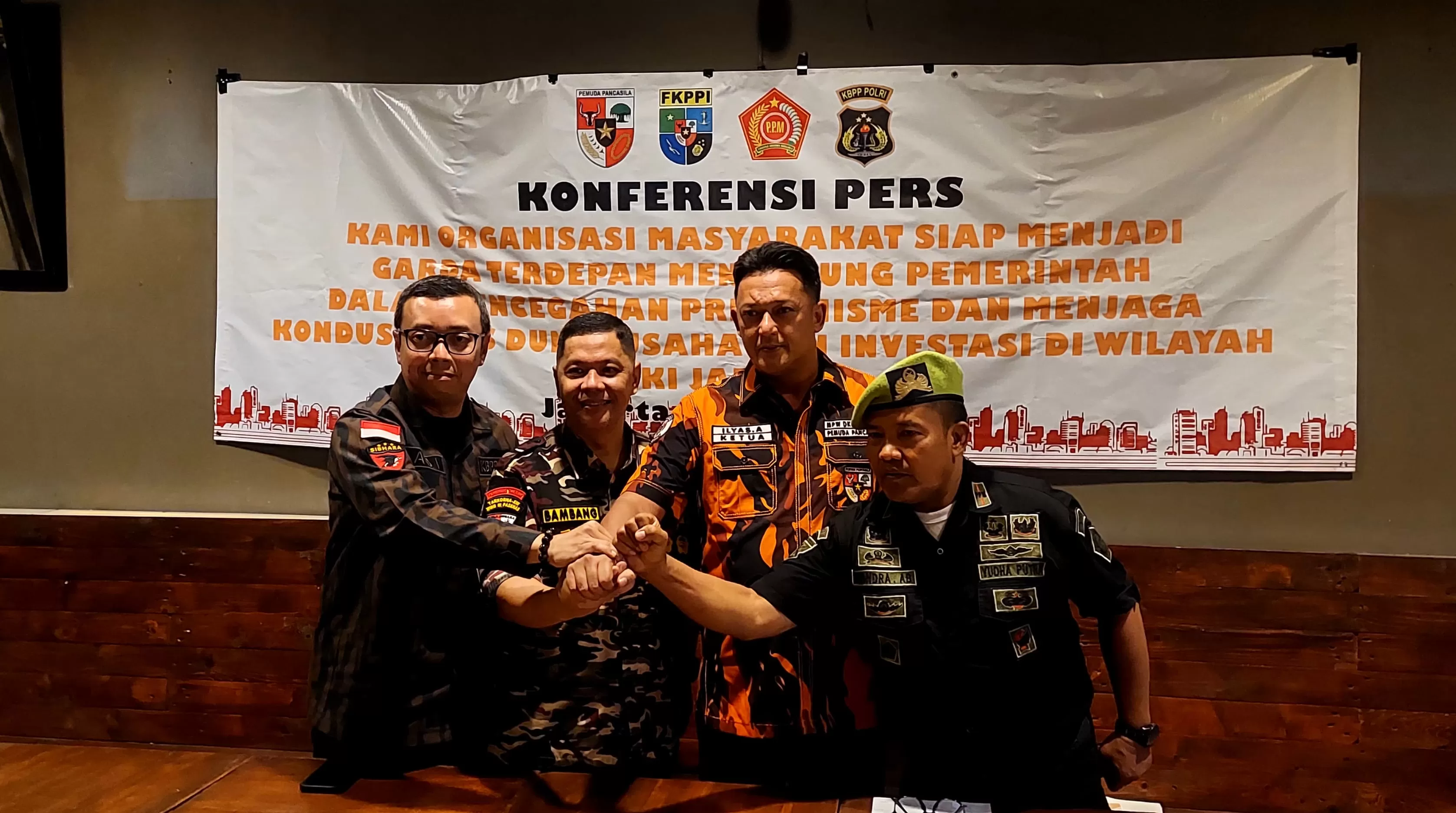 Empat organisasi kemasyarakatan (Ormas) besar di Jakarta menyatakan sikap tegas mendukung pemerintah dalam memerangi premanisme.