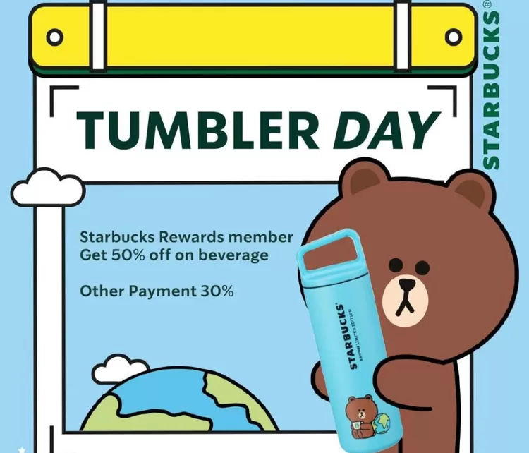tumblr hasil kolaborasi Starbucks dan Line Friends.