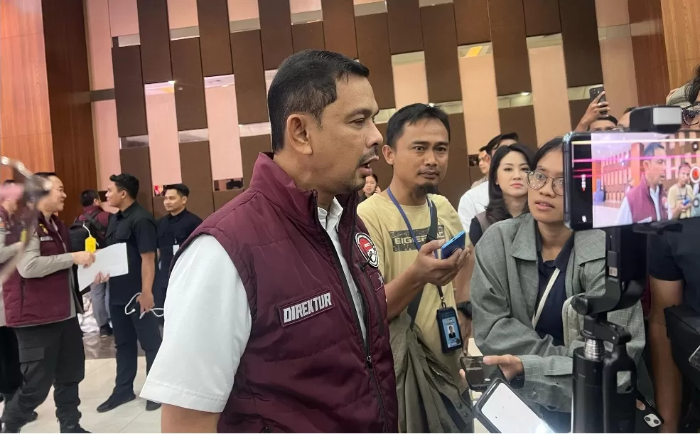 Direktur Tindak Pidana Narkoba Bareskrim Polri, Brigjen Pol. Mukti Juharsa saat dimintai keterangan. (Foto: Dokumentasi TBN)