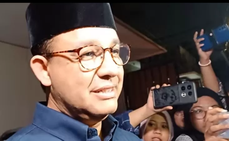 Anies Baswedan ke rumah duka Ibrahim Sjarief bin Husein Ibrahim Assegaf, suami dari jurnalis senior Najwa Shihab. (konteks.co.id)