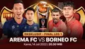 Link Nonton Live Streaming Arema FC VS Borneo FC Final Leg 1 Piala Presiden Tanggal 14 Juli 2022