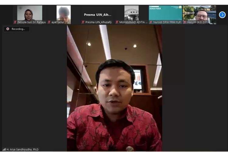 Webinar DEMA UIN Sunan Kalijaga Yogyakarta (dokumentasi)