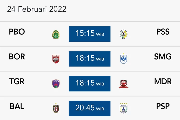 Hasil Pertandingan Liga 1 BRI Hari Ini