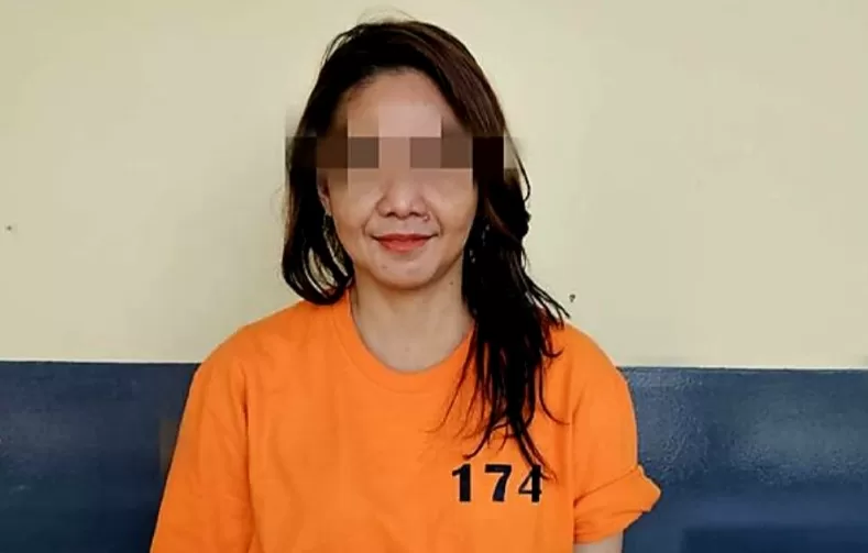 Sekar Arum Widara pakai uang palsu untuk sedekah Rp10 juta di Masjid Istiqlal. (Foto Polres Metro Jaksel)