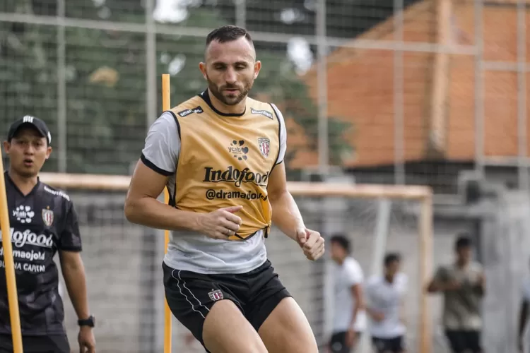 Ilija Spasojevic atau Spaso, striker tertajam milik Bali United/Dok Bali United.