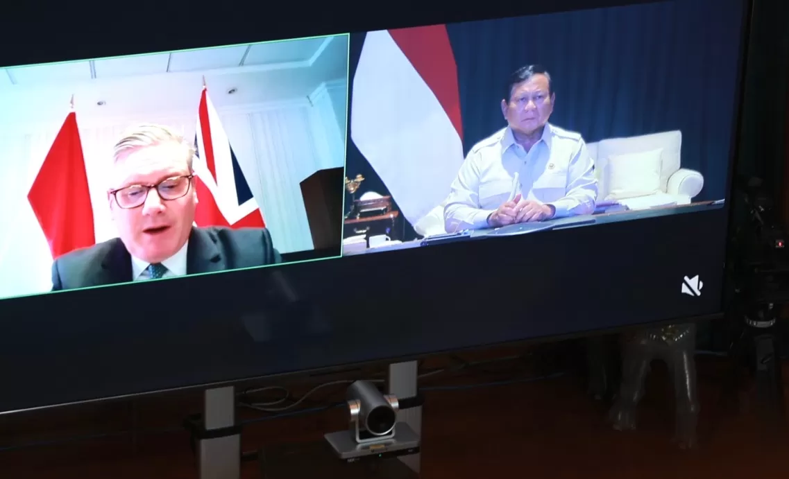 Presiden RI Prabowo Subianto mengadakan pertemuan virtual dengan Perdana Menteri Inggris Keir Starmer.